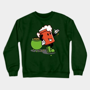 Cartoon Beer Irish Bock St. Patricks Day Crewneck Sweatshirt